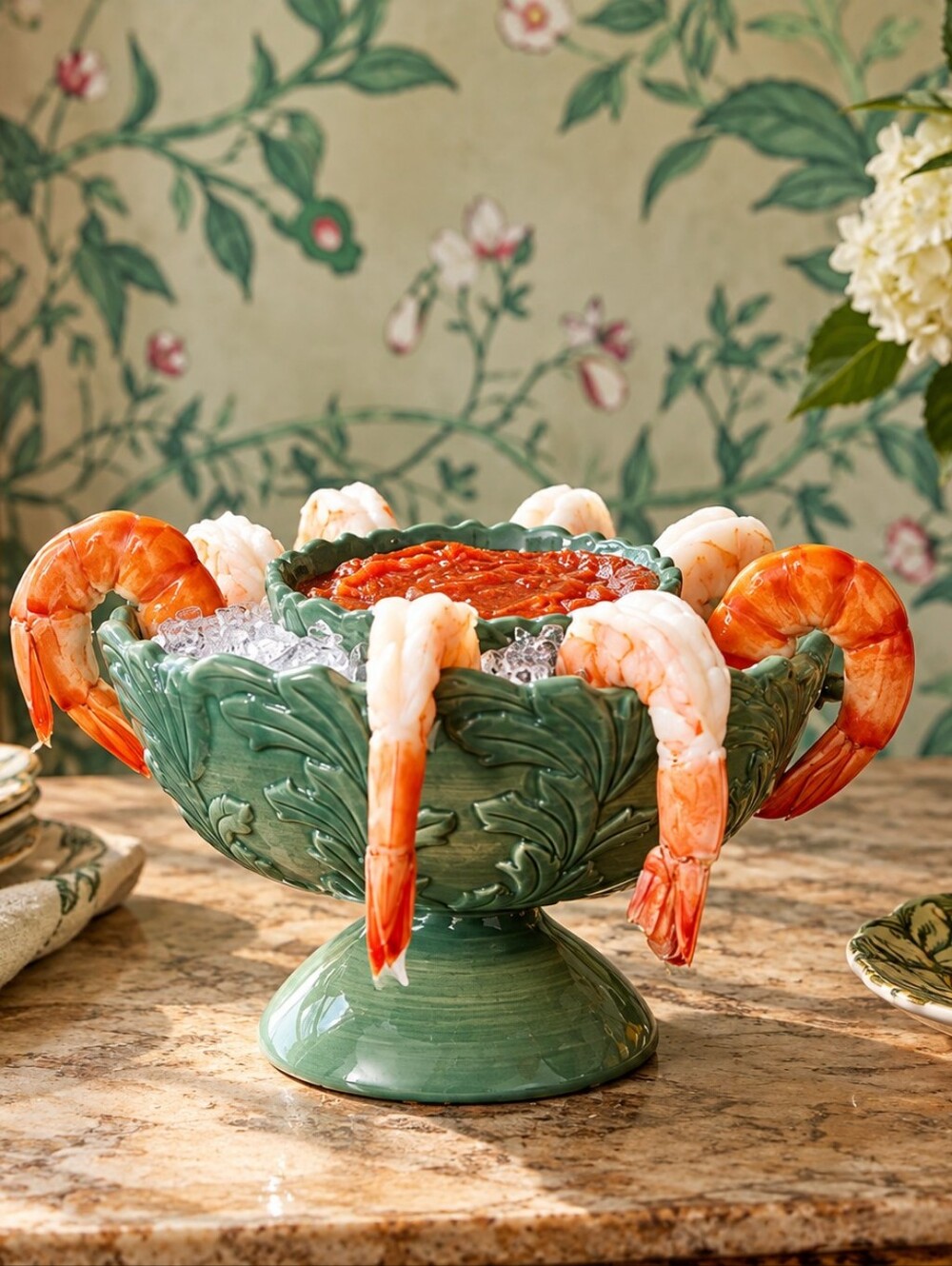 New Designer Seafood Serving Bowl Dish John Derian Shrimp Cocktail Serving Ware